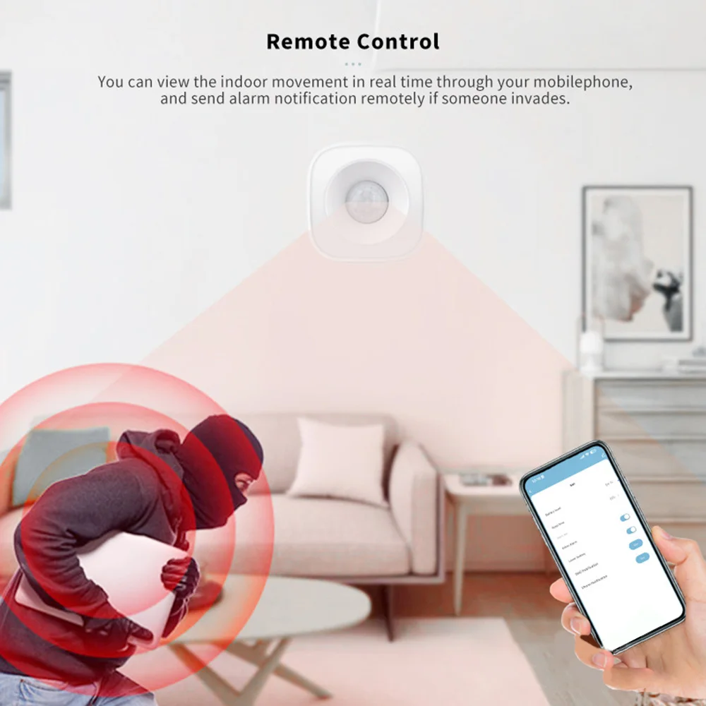 Detector de movimiento ZigBee PIR alarma humana WiFi inalámbrica de alta sensibilidad sensor de presencia infrarroja tuya seguridad inteligente en