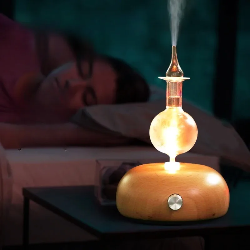 

Solid Wood Essential Oil Diffuser Silent Aromatherapy Diffuser Pillar Design Humidifier for Tabletop Relaxation and Decor