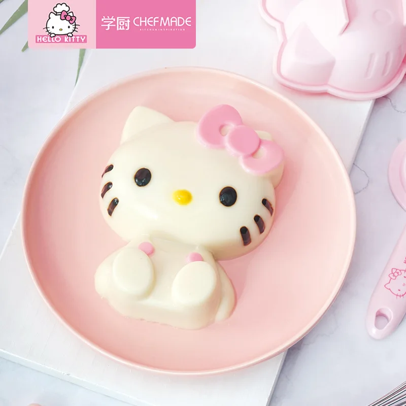 Creative Sanrio Hello Kittys 3D Silicone Cake Mold Cartoon Anime Hello Kitty Cat Ice Cream Cake Mold Girls Handmade Diy Gift