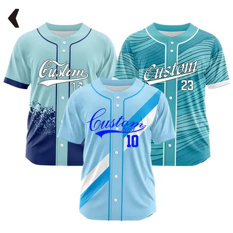 Custom Full Button Spirit Baseball Jersey Sublimated Team Name Logo Number Softball Uniforms Design Your Own Sports Shirts WBQ06