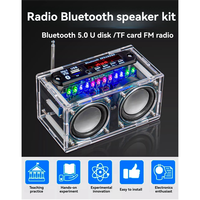 DIY Bluetooth Speaker 87.5-108MHZ FM Radio Stereo DIY Kit Bluetooth Speaker DIY Kit FM Radio Soldering Practice Kit