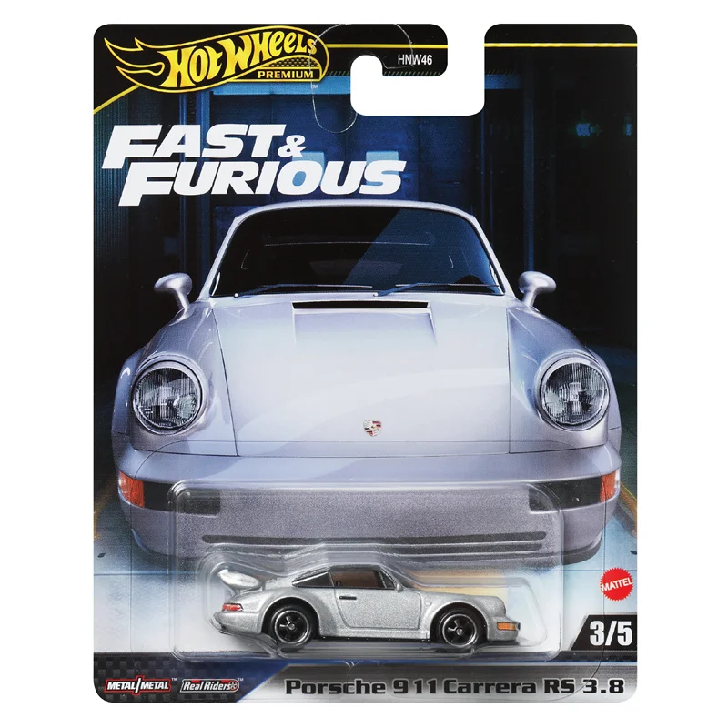 Mattel Hot Wheels Premium Fast & Furious Car Porshce 911 Carrera RS 3.8 Toys Boys 1/64 Diecast Vehicles Models Birthday Gift