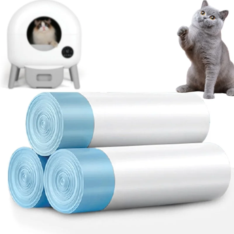 Sacos para Dejetos de Animais de Estimação 64*40CM para Caixa de Areia Automática Tonepie, Sacos de Lixo para Dejetos de Gato, Sacos de Resíduos para Sanitário de Gato Autolimpante