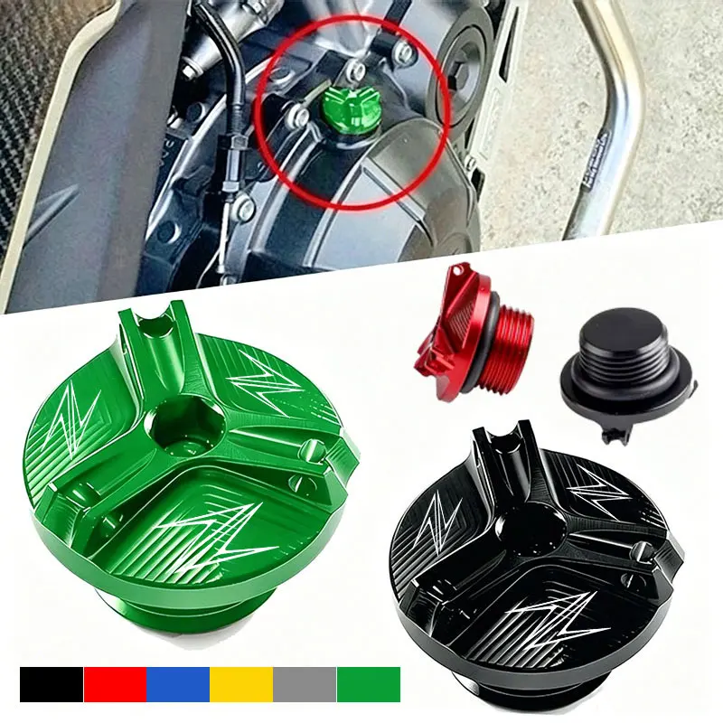 

For kawasaki Z900 Z750 Z800 Z1000 Z650 Z400 Z250 Z300 Z1000SX Z 900 750 Motorcycle Engine Oil Filler Cap Oil Plug Cover