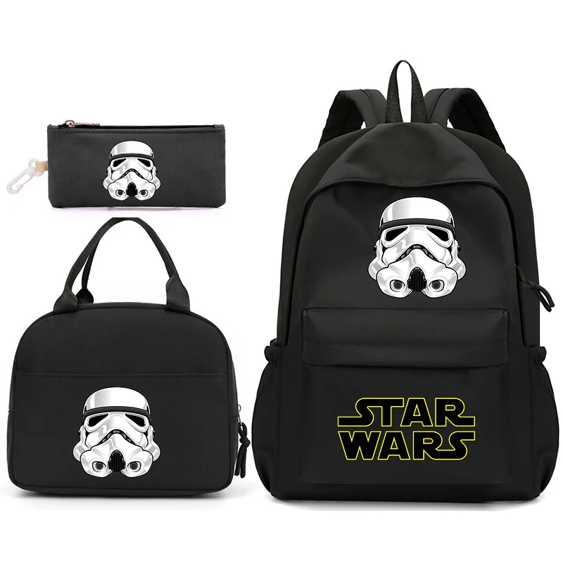 3pcs Star Wars Backpack with Lunch Bag for Men Women Student Teenagers School Bags Comfortable Travel Sets