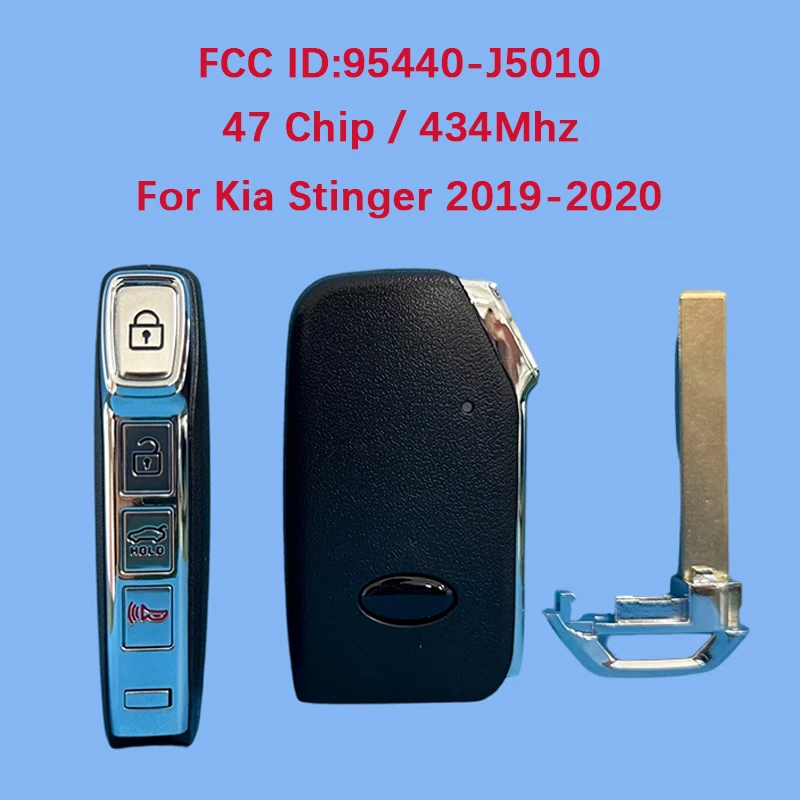 

CN051112 Aftermarket 4 Button Smart Key Fob 434MHz FCC 95440-J5010 47 Chip For KIA Stinger 2019-2020