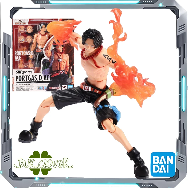 

Bandai Genuine One Piece S.H.Figuarts Portgas D. Ace - Fire Fist Anime Action Figure Toys For Boys Girls Kids Gifts