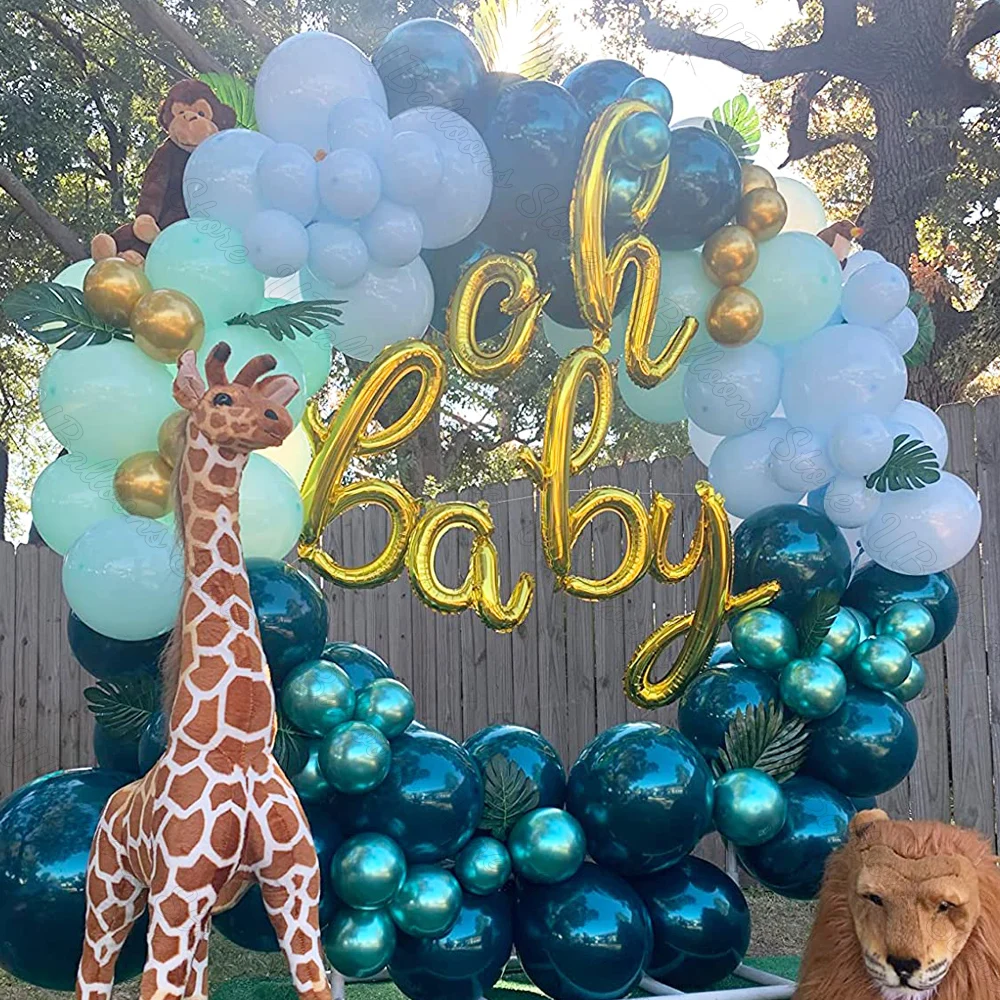 5/10/12/18 Zoll dunkle blaugrüne Luftballons, blaugrün, einlagig, doppelt gefüllter Chrom-blaugrüne Ballon für Geburtstags-Safari-Party-Dekoration – Detail 6