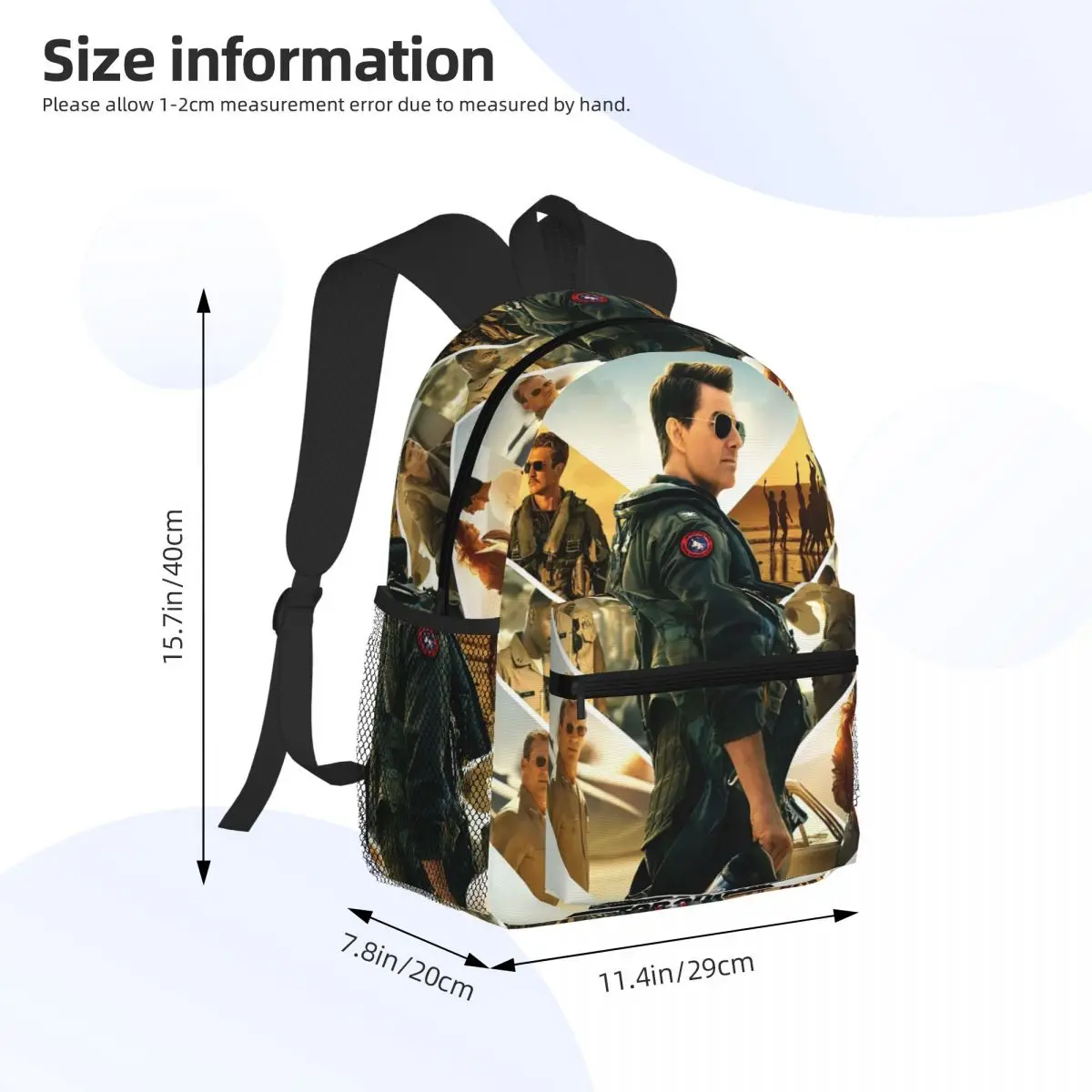 トップガンマーベリックゲーム学生バックパックスクールバッグハイキング旅行デイパック男の子女の子ファッションランドセルショルダーバッグ