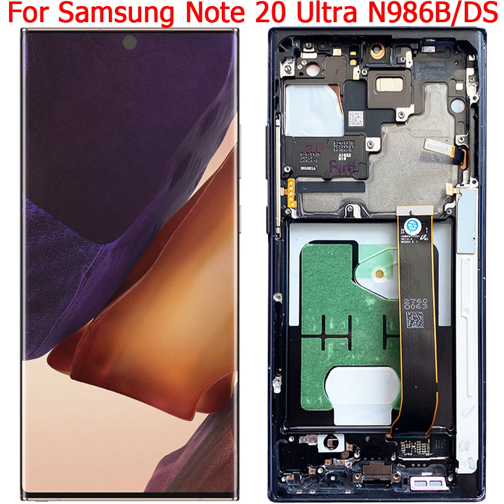 Pantalla LCD para Samsung Note 20 Ultra, marco de 6,9 pulgadas, SM-N986B/DS, N986U, N985F