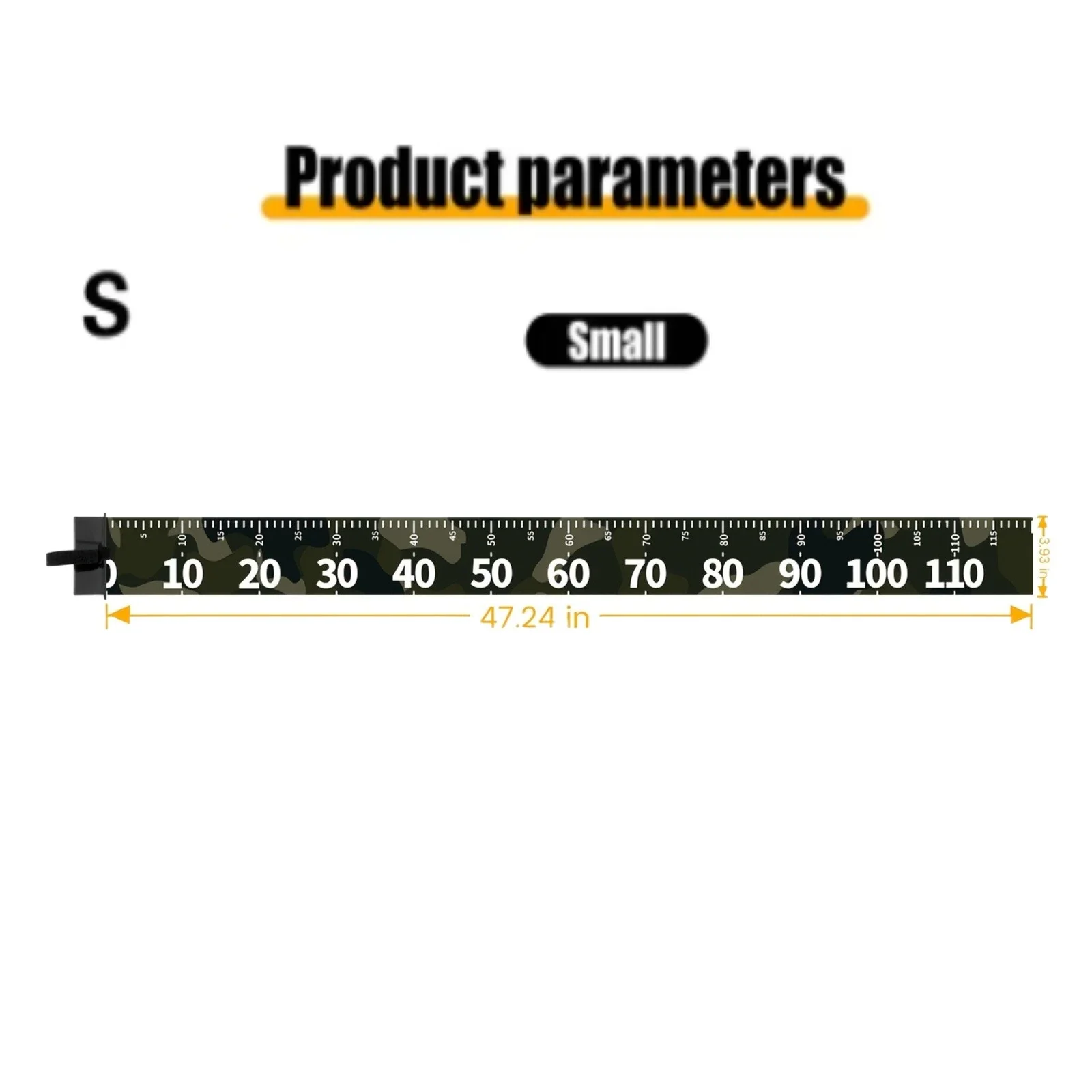 مسطرة السمك متينة من مادة PVC قابلة للطي Waterpro من شريط القياس عرض 10 سم - 3.94 بوصة صيد أساسي في الهواء الطلق