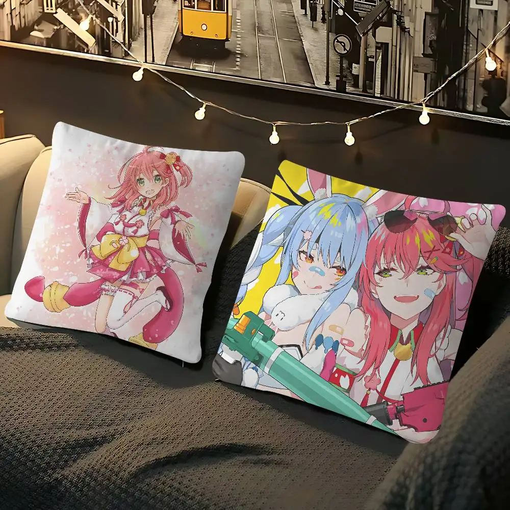 

Anime Hololive Sakura Pillow Cover Sofa Cushion Cover Home Room Decoration Children Gift