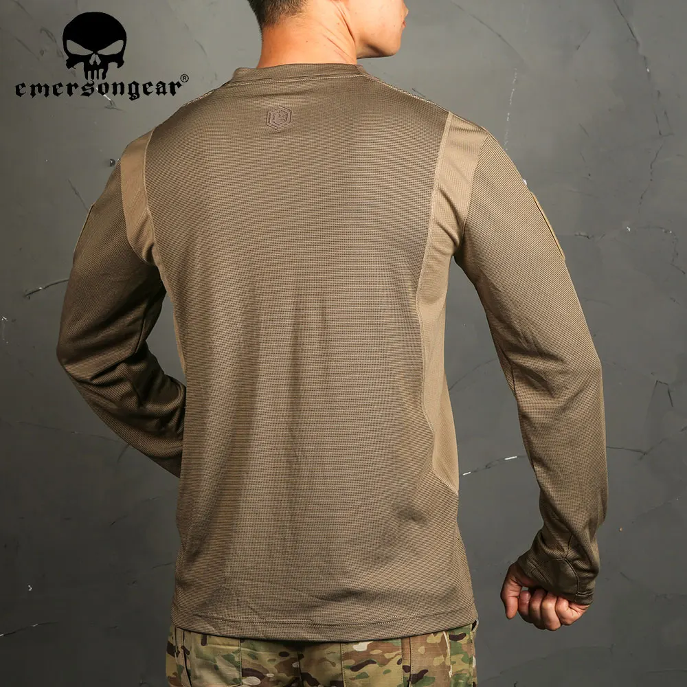 EMERSONGEAR Tactical UMP Frogmen T-Shirt Men Fitness Sport Long Sleeve Hunting Climbing Shirt Male Breathable Clothes EM9541