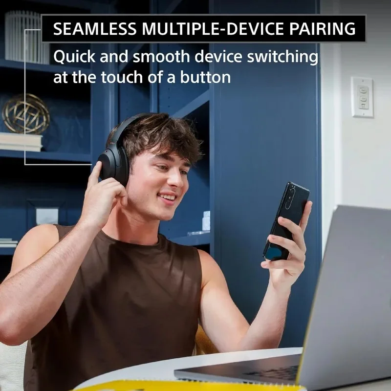 سوني WH-1000XM4 سماعات لاسلكية إلغاء الضوضاء طوي بلوتوث سماعة باس ستيريو الصوت لعبة الأعمال ممارسة سماعة