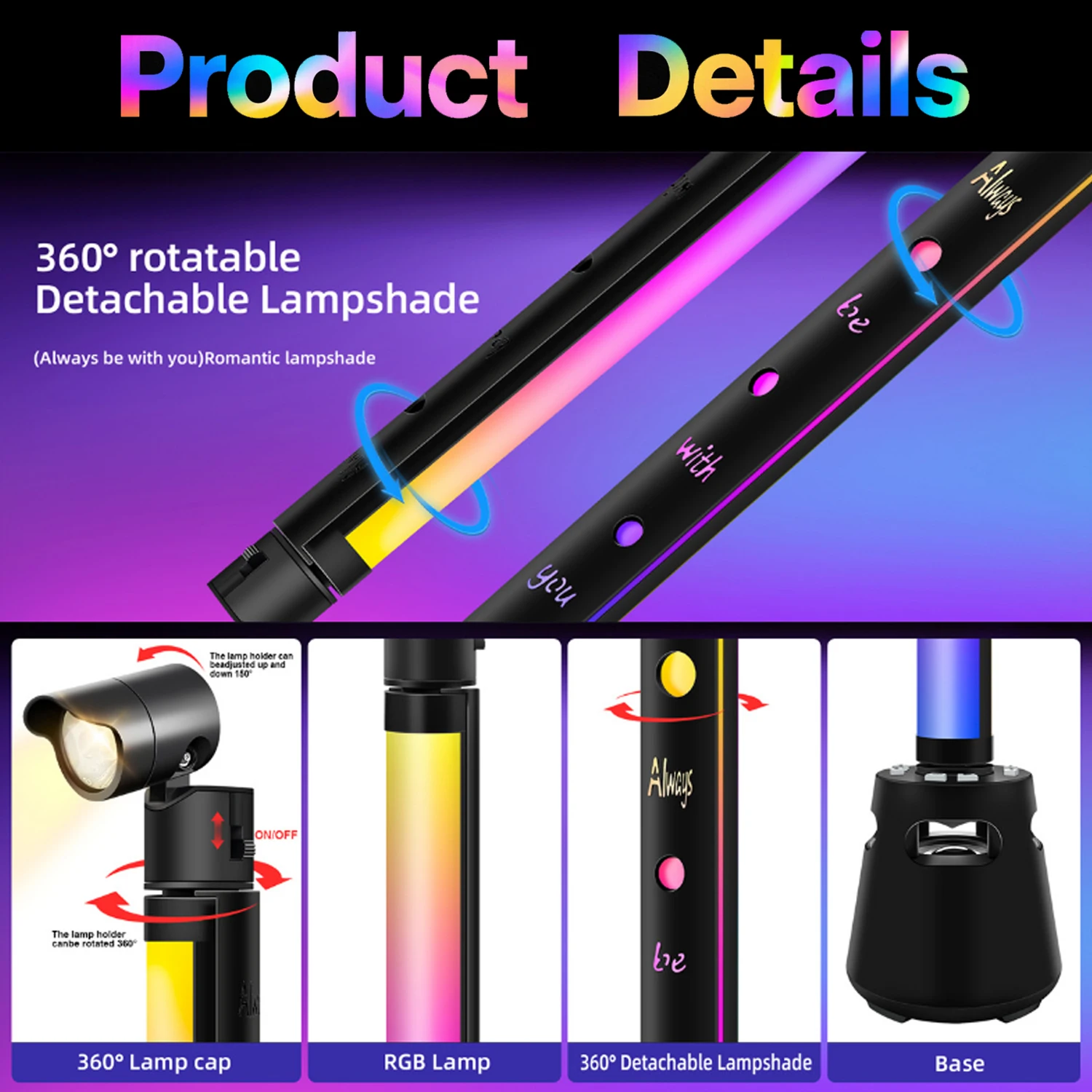 Pop RGB Light Bar Bluetooth Speaker Music Sync LED Lights Bars USB Christmas Party Game Sound Pickup RGB Changing Atmosphere Lam