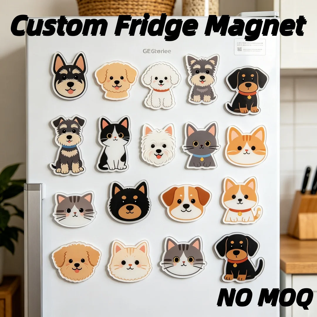 Factory Custom Logo Acrylic Fridge Magnet Promotional Gift Cute Cartoon Anime Printed Magnet Acrylic Epoxy for Fridge