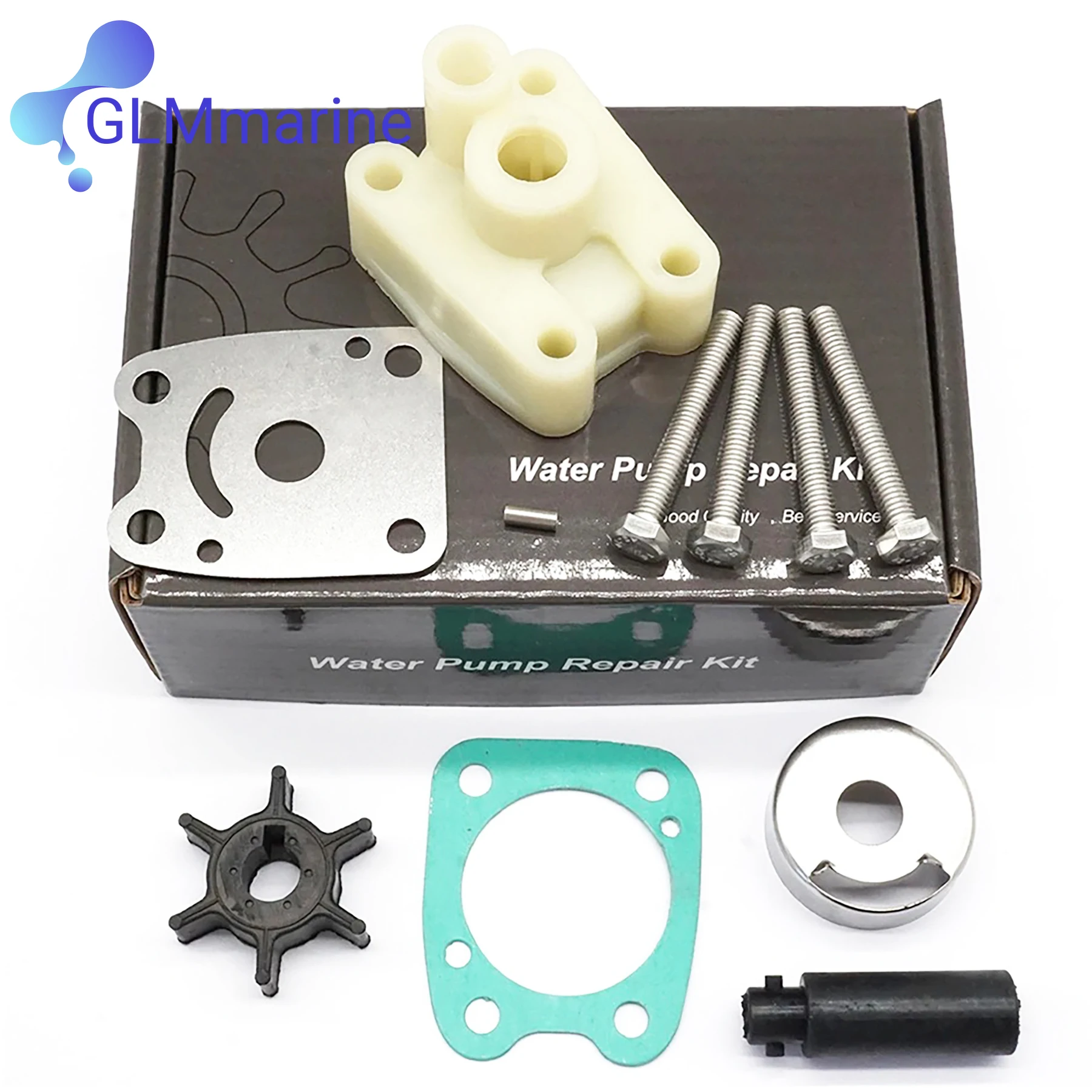 Kit de reparo do impulsor da bomba de água 6e0-w0078-a2 para yamaha 2 tempos 4 5 hp 4 tempos 4 6 hp f4 f6 4a 5c motor de popa 6e0-44352-00