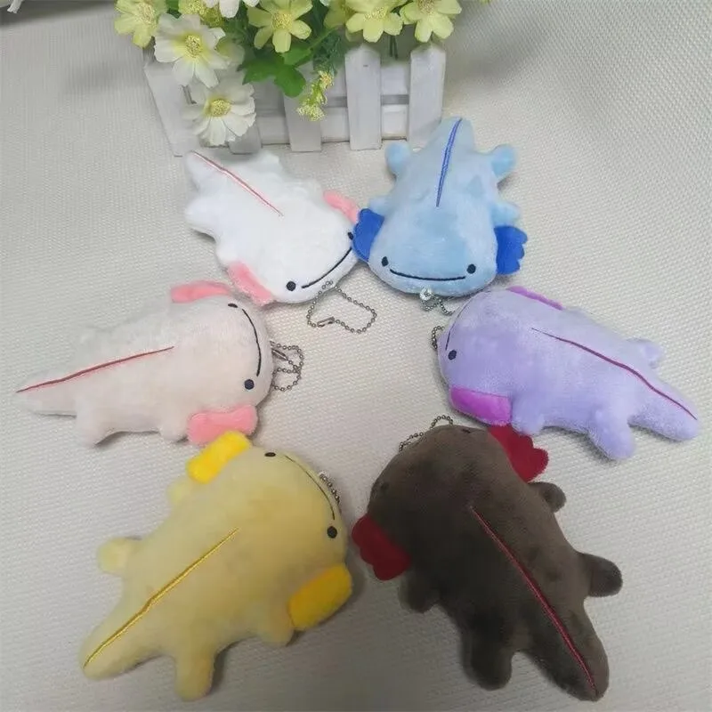 En stock: Nuevo llavero de peluche de Axolotl, Creeper, Spider, Enderman, Lobo, Murciélago, Zombie, Dragón, y otros personajes de dibujos animados. Colgante de peluche para llavero. Regalos Dango.