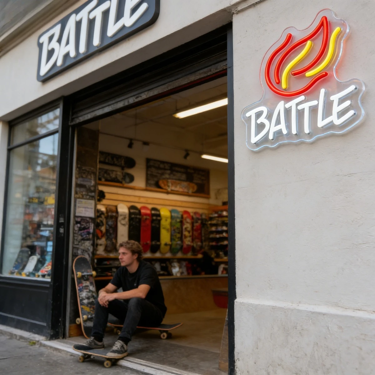 Battle Neon Sign LED Flame USB - مراجعة Esports Gaming Zone وسعره