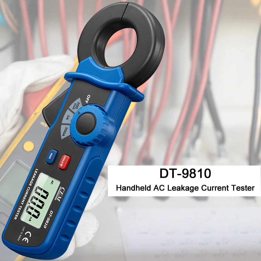 Digital High Accuracy Clamp Leaker clamp Leakage Meter 9810 Model High Accuracy Clamp Leaker AC Leakage Current Measurement