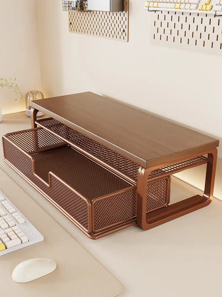 Multi-Functional Stand Desk Organizer Multi-Layer Storage Rack for Desktop Computer Laptop Monitor Heightening Bracket
