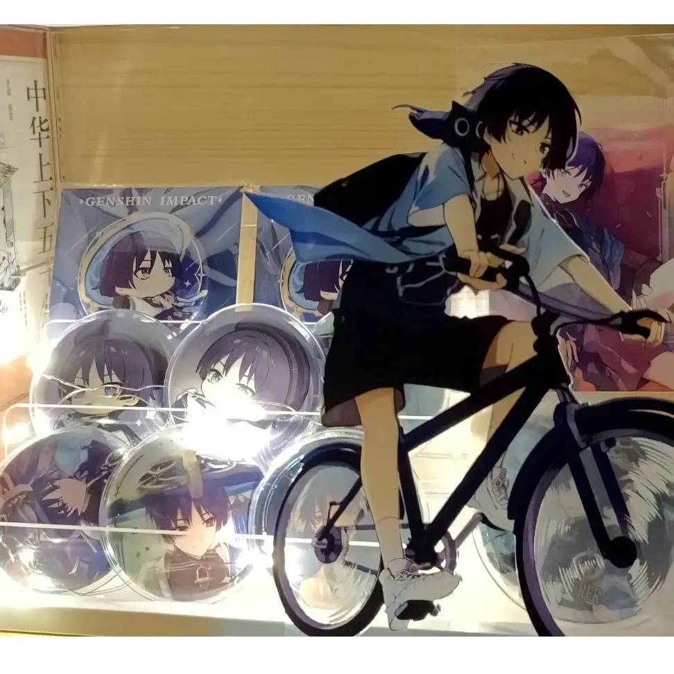 Scaramouche prezent figurki do zabawy stojak akrylowy Model Anime figurka ozdoba akcesoria modele Yuan Shen ozdoby na biurko — zdjęcie 3