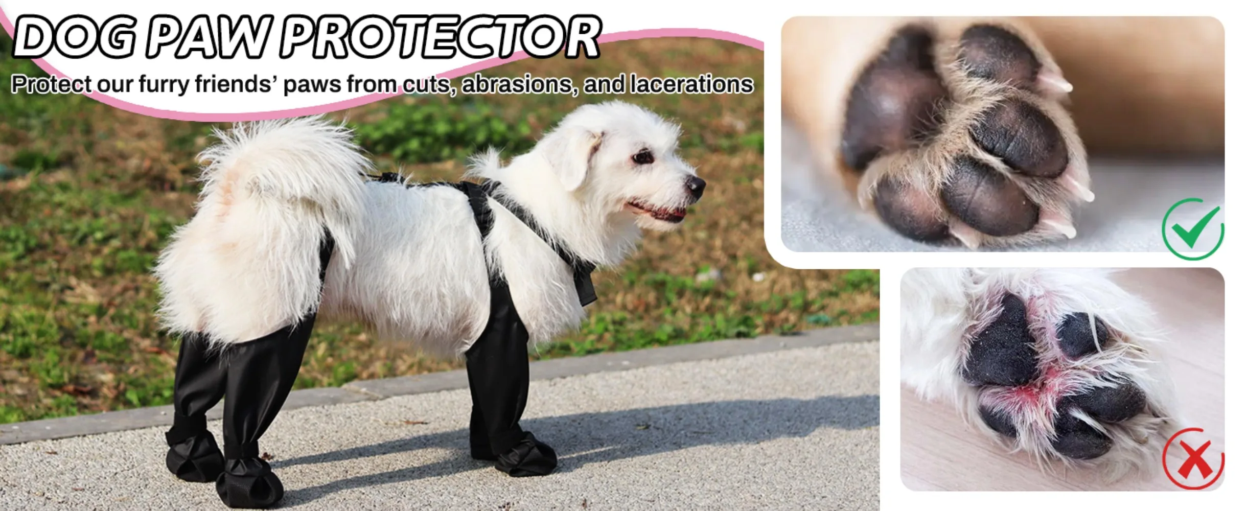 Rutschfeste Hundeschuhe Haustier-Pfoten-Hunderegenschuhe Schmutzabweisende Sturzschutz-Hundeschuhe für Draußen mit Riemen Winter Wasserdichte Hundestiefel – Detail 4