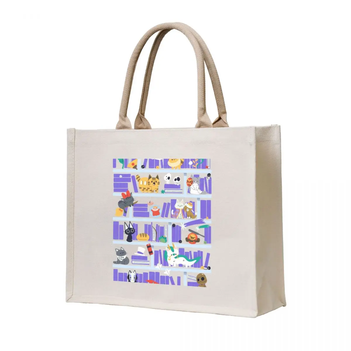 

Japanese Library Tote Bag tote bag university Shopper handbag cute tote bag Big women
