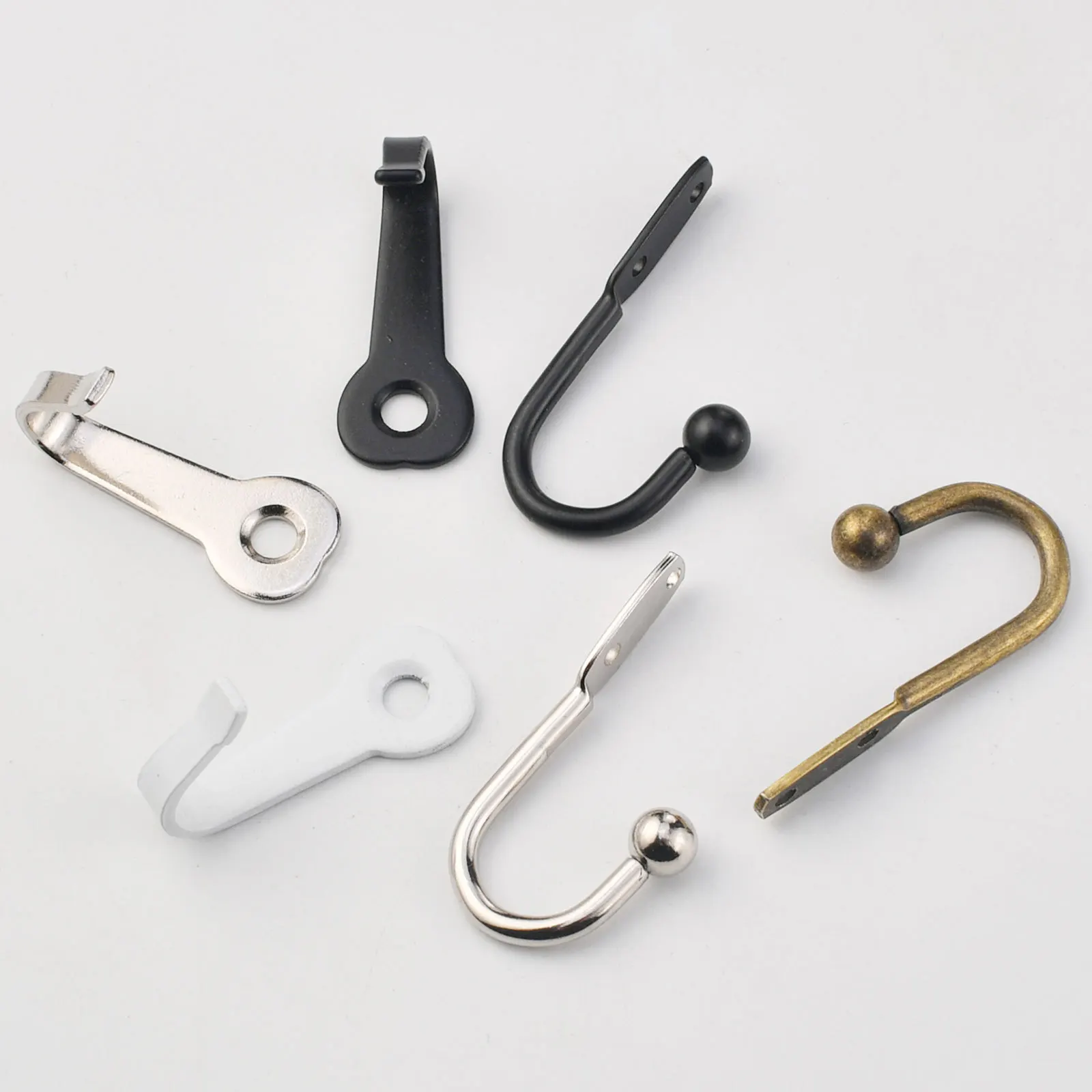 

Cross-border wire new Chinese style black mini clothes hook wrought iron door back hook simple hardware hook