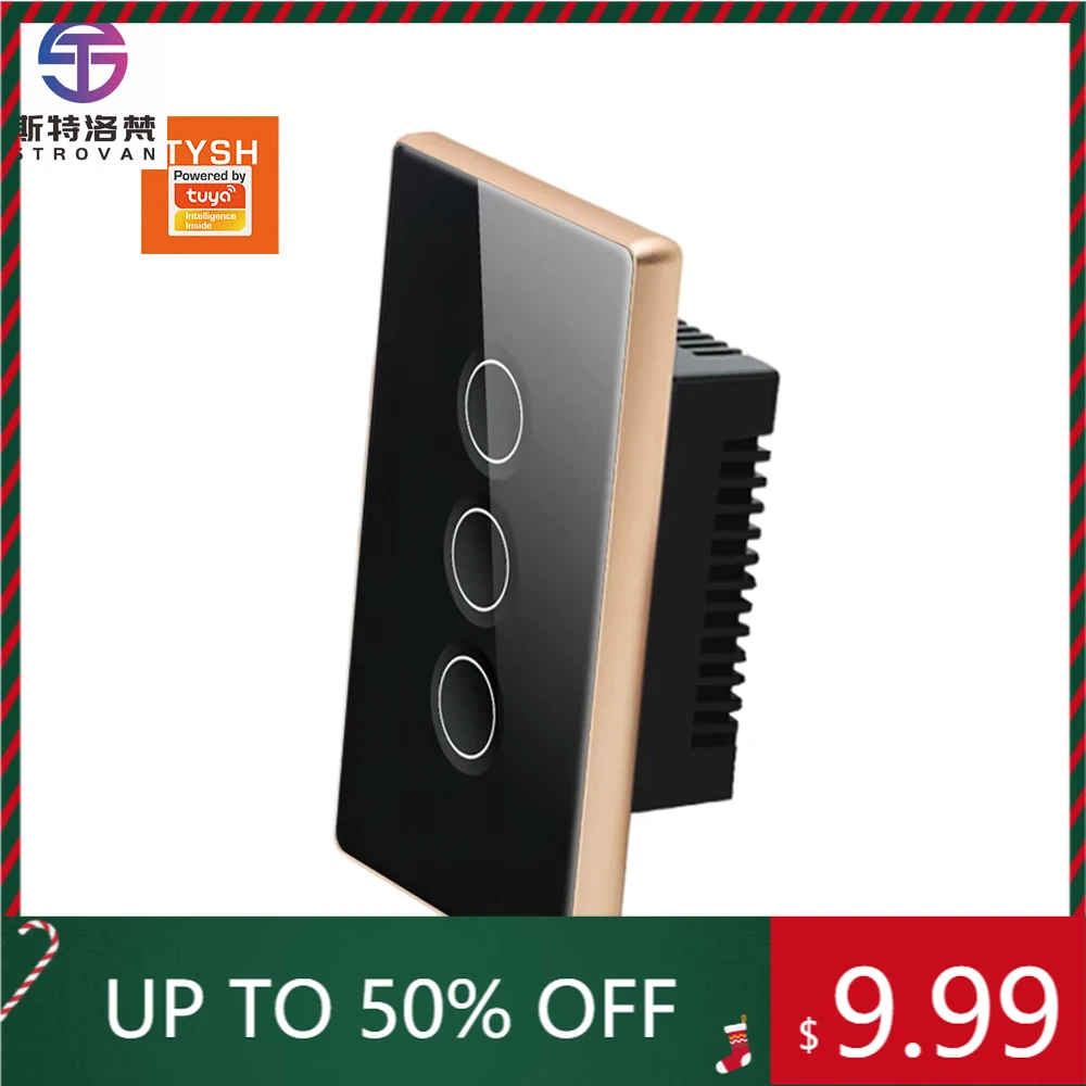 STLF Factory Us/الاتحاد الأوروبي لوحة اللمس الزجاجية القياسية واي فاي زيجبي الذكية الكهربائية الجدار مفتاح الإضاءة لجوجل هوم اليكسا #1