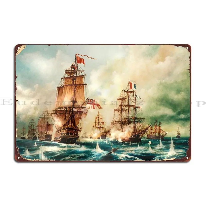 Battle Of Trafalgar Metal Sign Retro Kitchen Classic Wall Decor Customized Tin Sign Poster