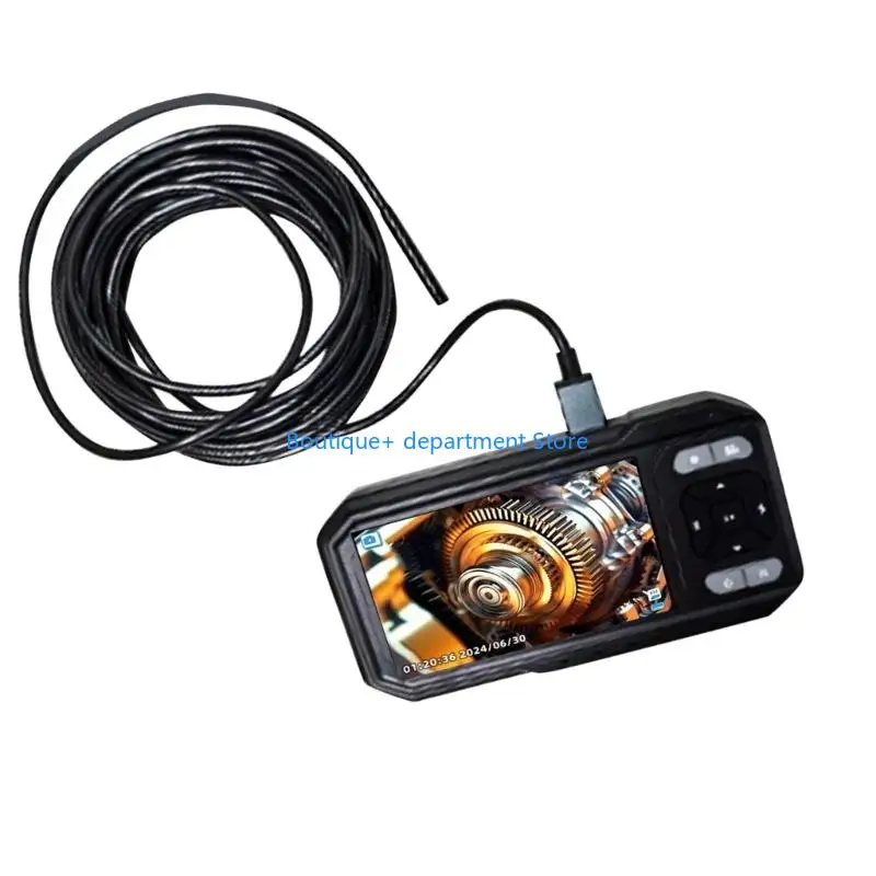 E1PD 5 Foot IPS 720P Fiberscope Camera Split Screen Display Flexible Investigate Finish Accessories Set