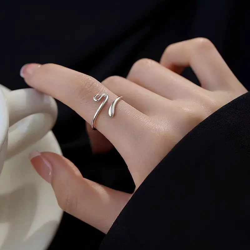 

2025 Zodiac Snake Ring For Women Jewelry Adjustable Good Luck Gift Female Index Finger Ring S925 Hand Accessories