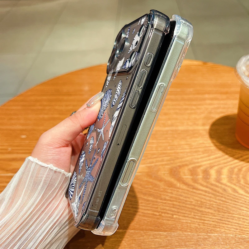 Shark Turtle Phone Case For iPhone 17e 17 Pro 16 15 Pro Max 14 13 12 Pro 11 Shockproof Soft Silicone Transparent Anti-fall Cover