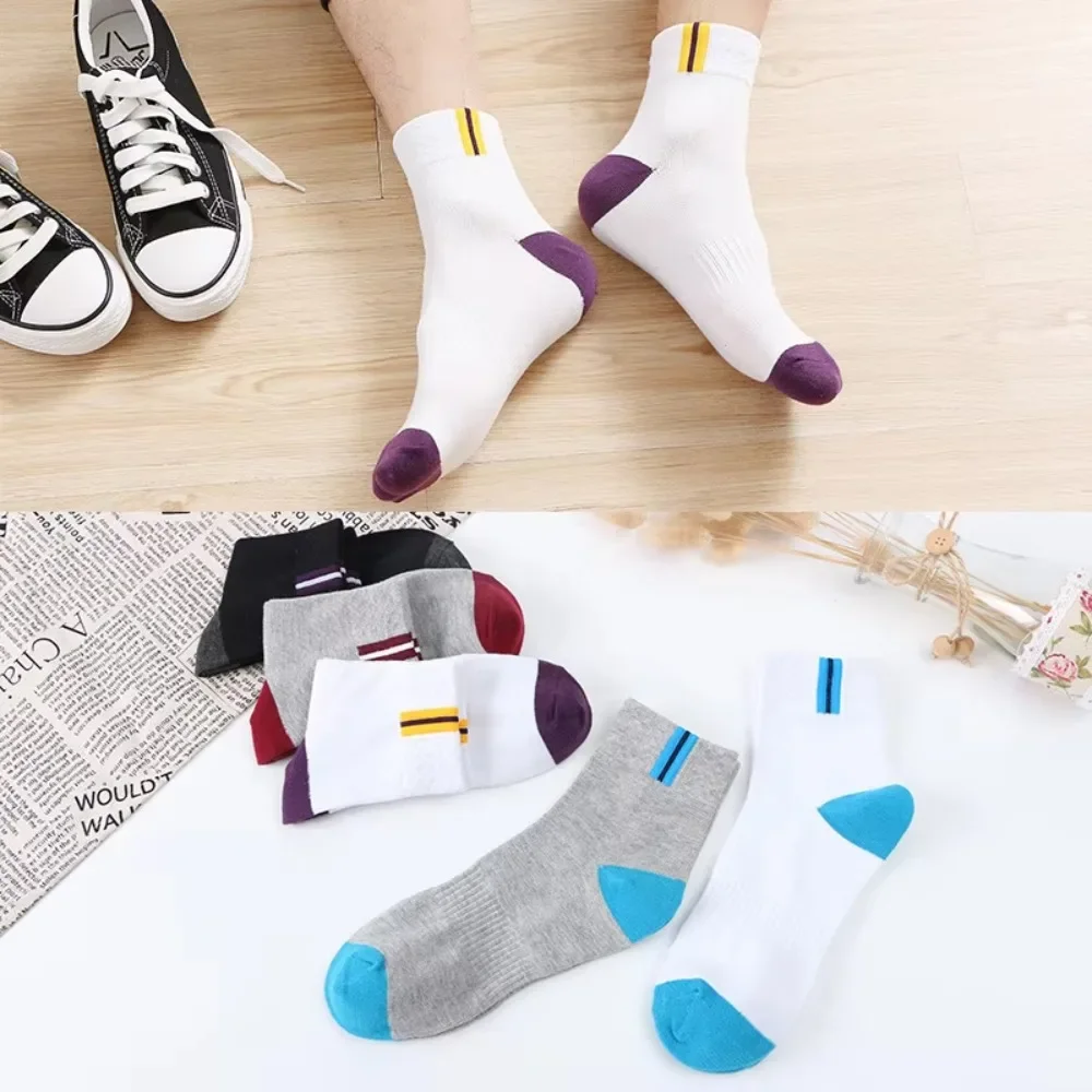 

Mens Sports Cotton Socks Breathable Middle Socks Fashionable and Comfortable Casual Socks Summer Casual Soft Men