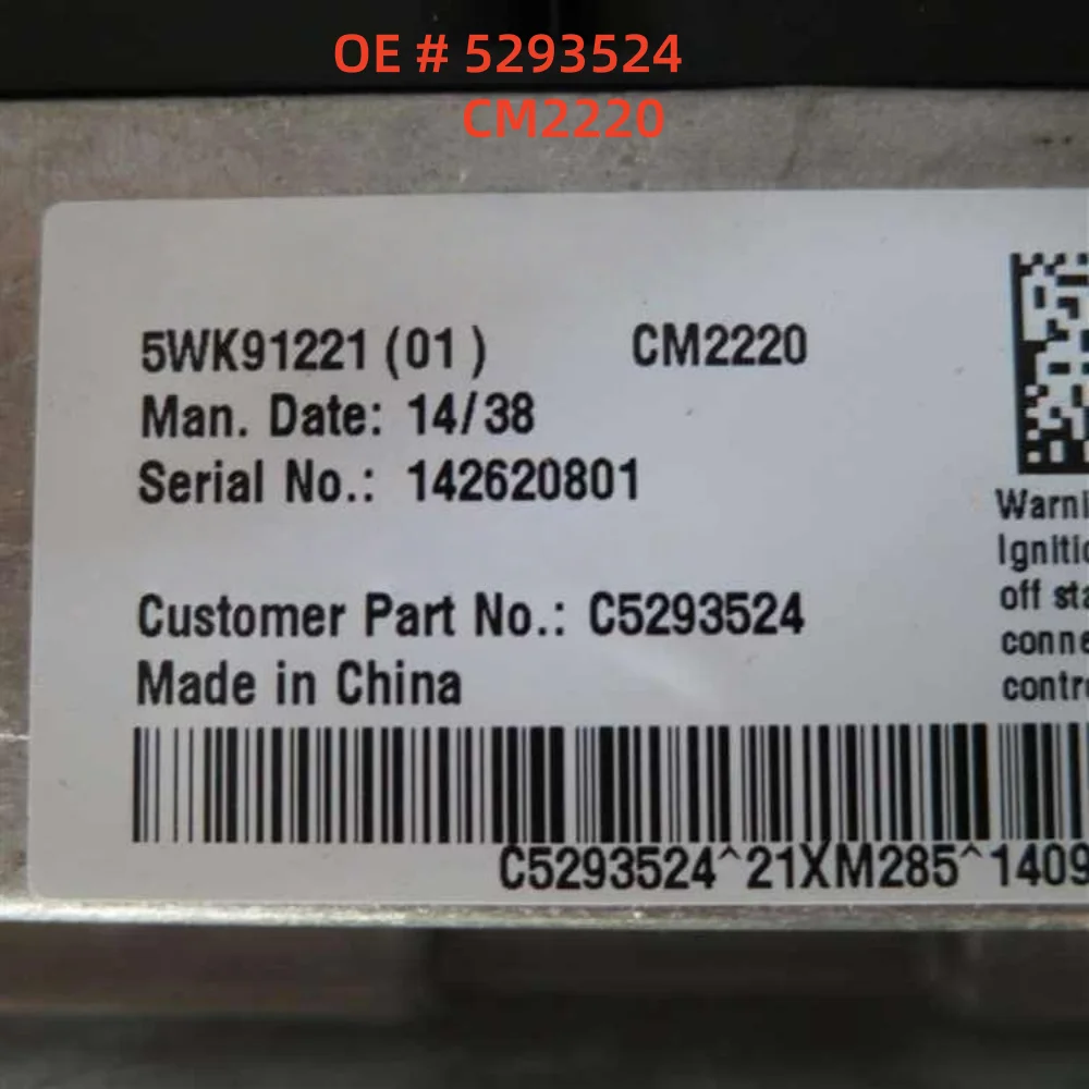 High quality 5293524 CM2220 Auto Parts Electronic Control Module ECM ECU for Cummins ISF2.8 ISF3.8