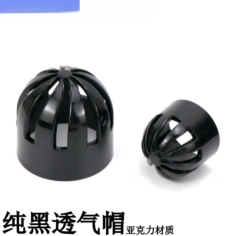 

10pcs Fish Tank Breathable Cap Black Breathable Water Barrier Filter Isolation Mesh Overflow Pipe Breathable Cover