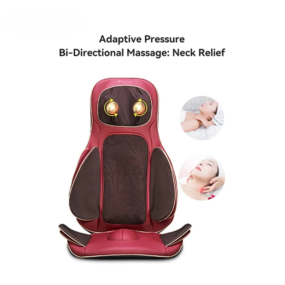 Adjustable Neck and Back Fitness Massage Cushion with Vibration and Soothing Heat Private Body Care