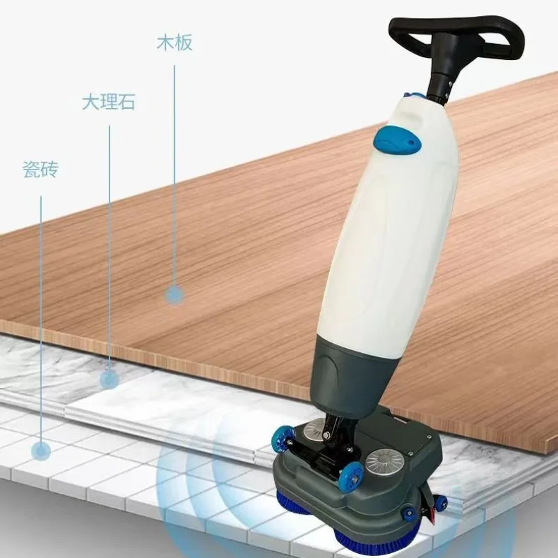 Small hand push double brush washing machine commercial supermarket restaurant hotel washing and suction three-in-one mopping