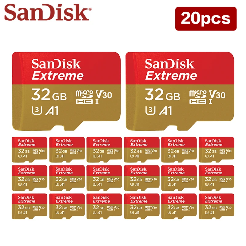 Tarjeta Micro SD SanDisk A2 memoria Flash extrema 32GB 64GB 128GB 256GB tarjeta TF venta al por mayor U3 V30 SDXC Mini tarjeta SD para teléfono tableta