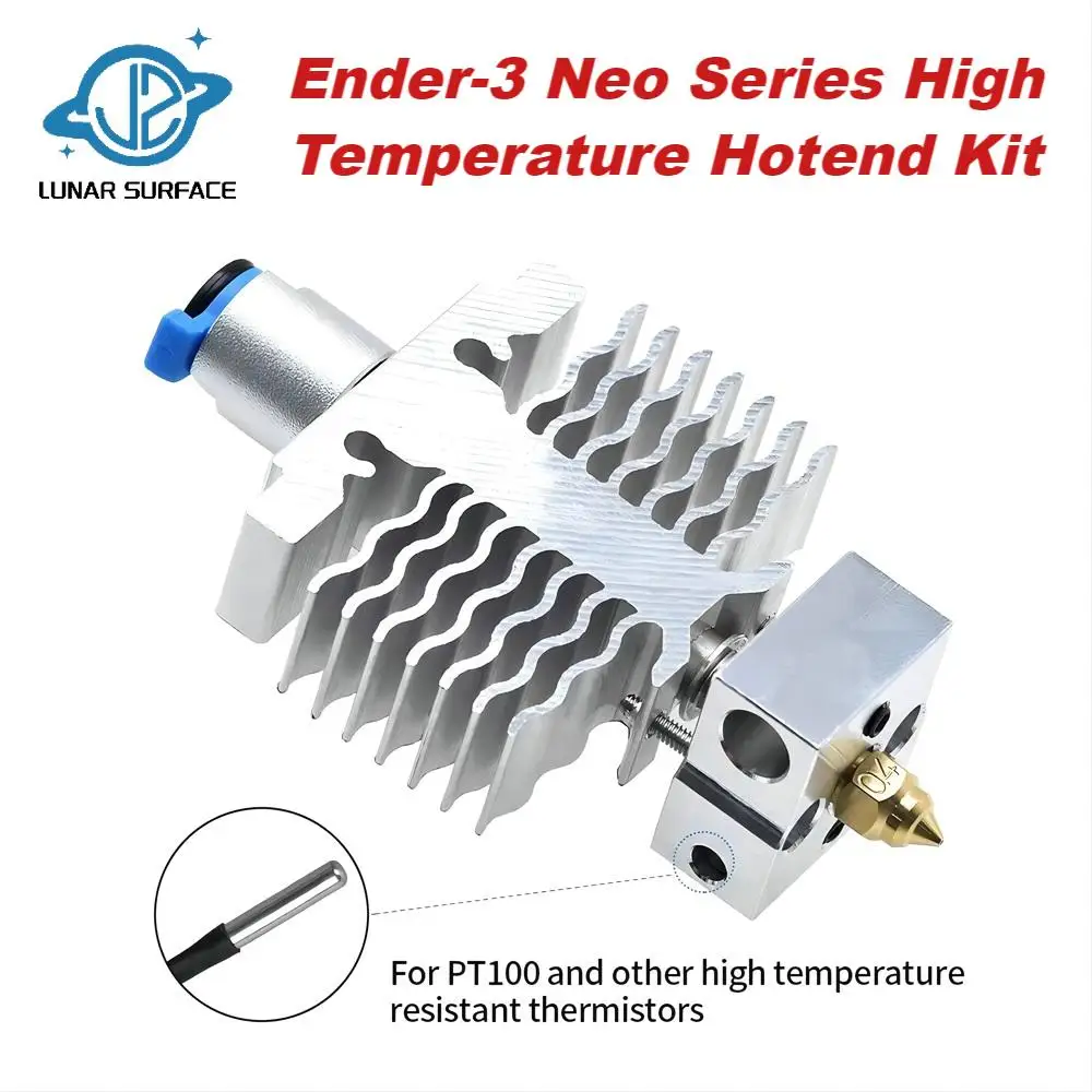 

ES-3D Printer Parts All Metal Hotend For Ender 3 V2 Neo,Max Neo Upgrade High Temperature Extruder J-Head Fit PT100 thermistor