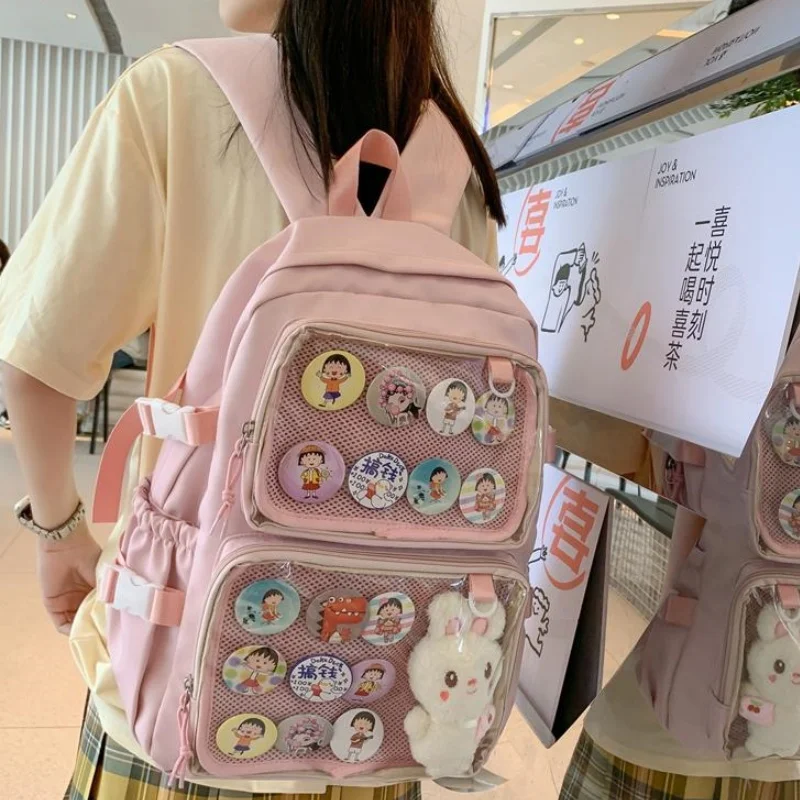 

Детский прозрачный рюкзак Y2K в стиле Kawaii Itabag для девочек, большой вместимости, для школы и колледжа, подарок для студенток