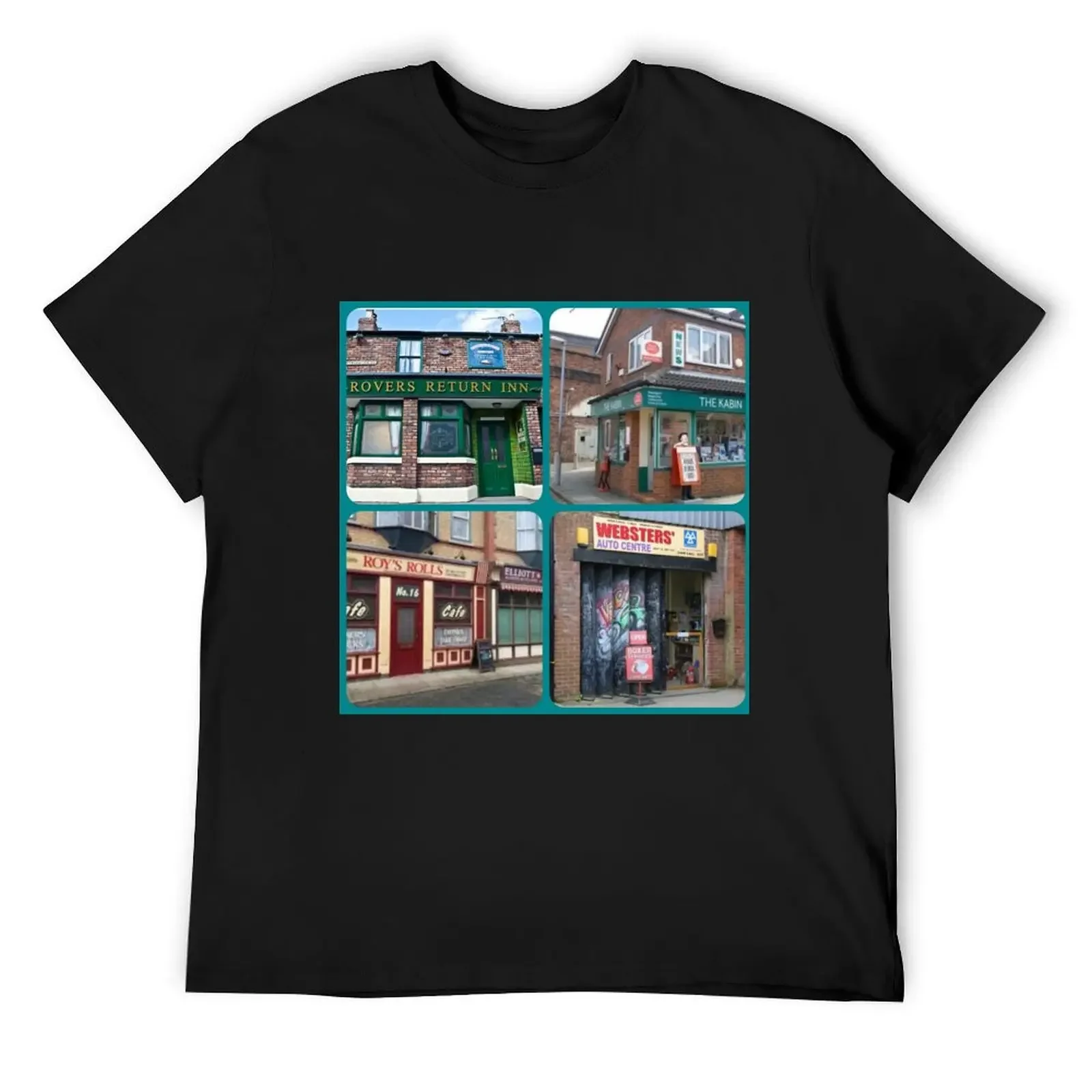 Corrie iconic buildings T-Shirt boys whites baggy shirts anime figures heavy weight t shirts for men