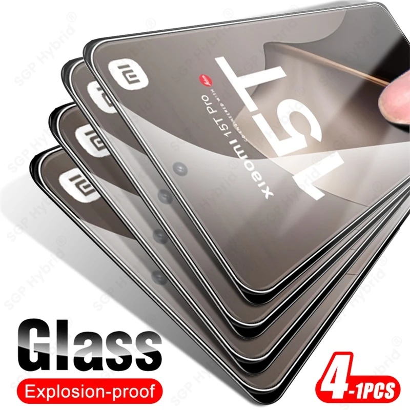 

Чехол Mi15T, 4-1 шт., 9H, прозрачное закаленное стекло, полное покрытие, защитная пленка для экрана для Xiaomi Xiaomi Mi 15T Xiaomi15T 15 T Pro 15TPro T15 5G