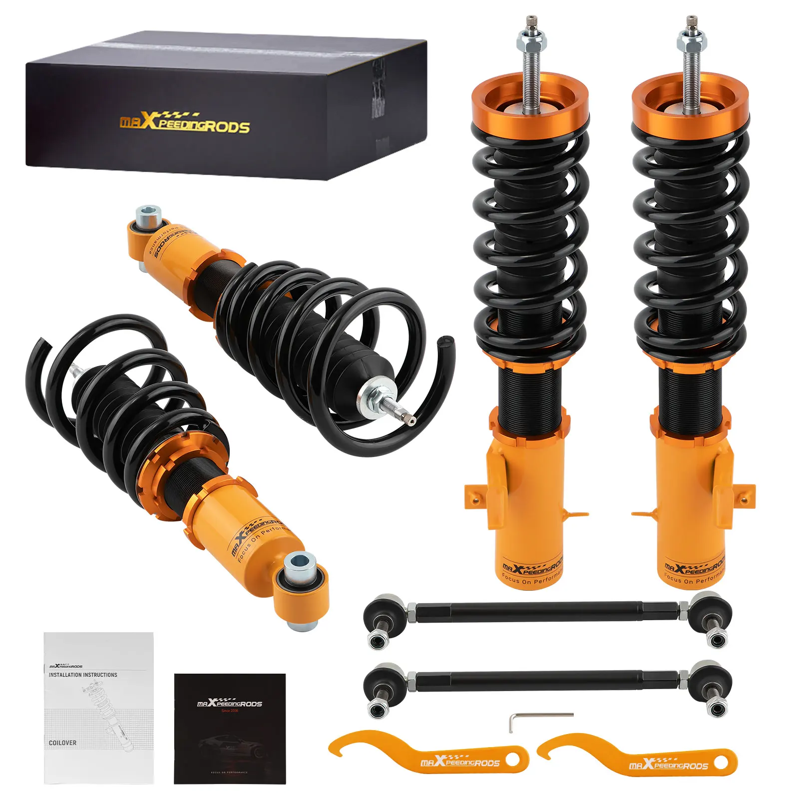 

Maxpeedingrods 24 Way демпфер подвеска койловеры стойки для Chevy Camaro 10-15 Регулируемый Coilover подвеска пружинный амортизатор комплект