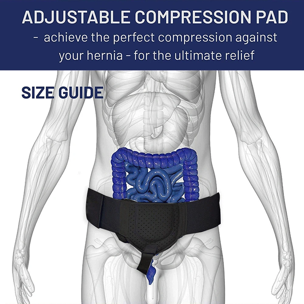 2024 New Adult Men Hernia Belt Removable Compression Pad For Inguinal Or Sports Hernia Support Brace Pain Relief Recovery Strap