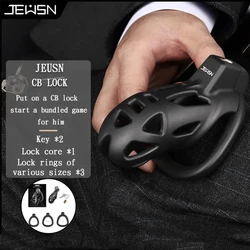 Jeusn Male Chastity Cage Sex Toys Discreet Sissy Femboy Chastity Cock Cage Device Penis Rings Male With 3 Size Men's Adult Goods