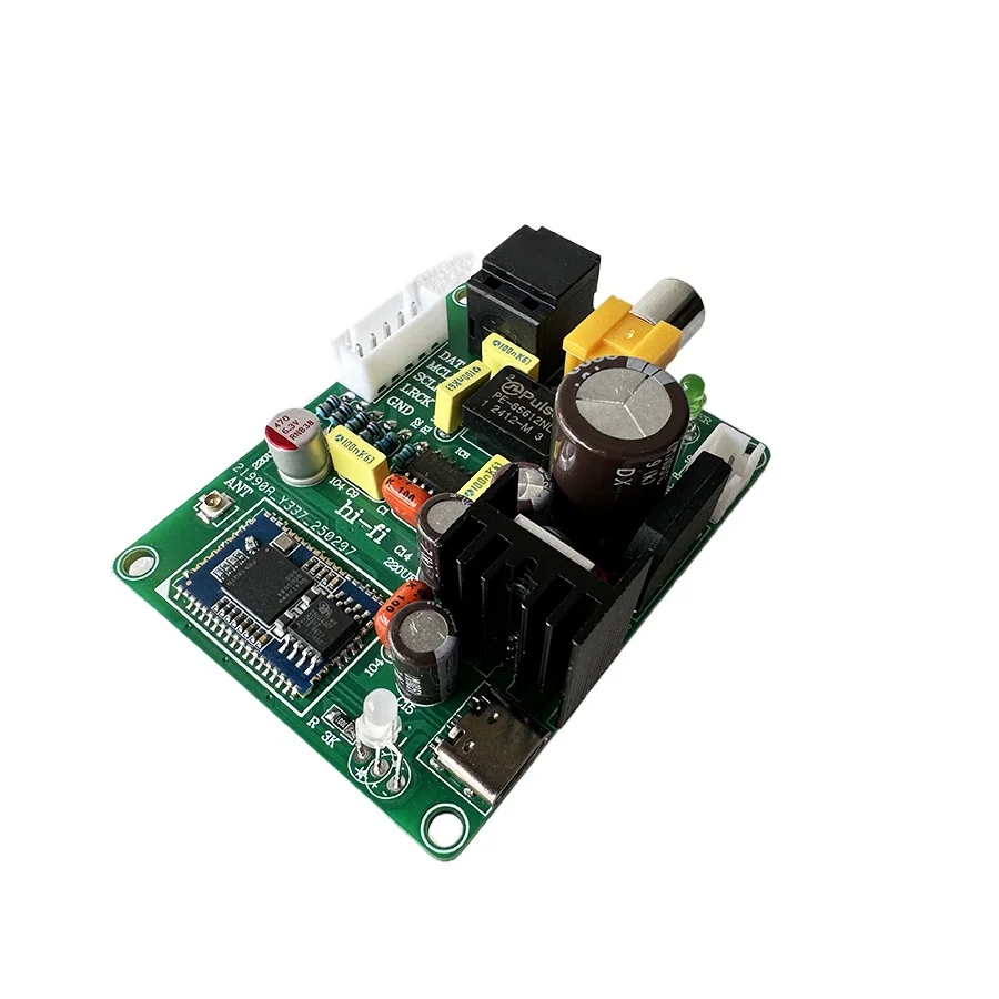 QCC3084 Bluetooth 5.4 Fibra Coaxial I2S Placa de Salida Digital DC 8-16V LDAC APTX HD
