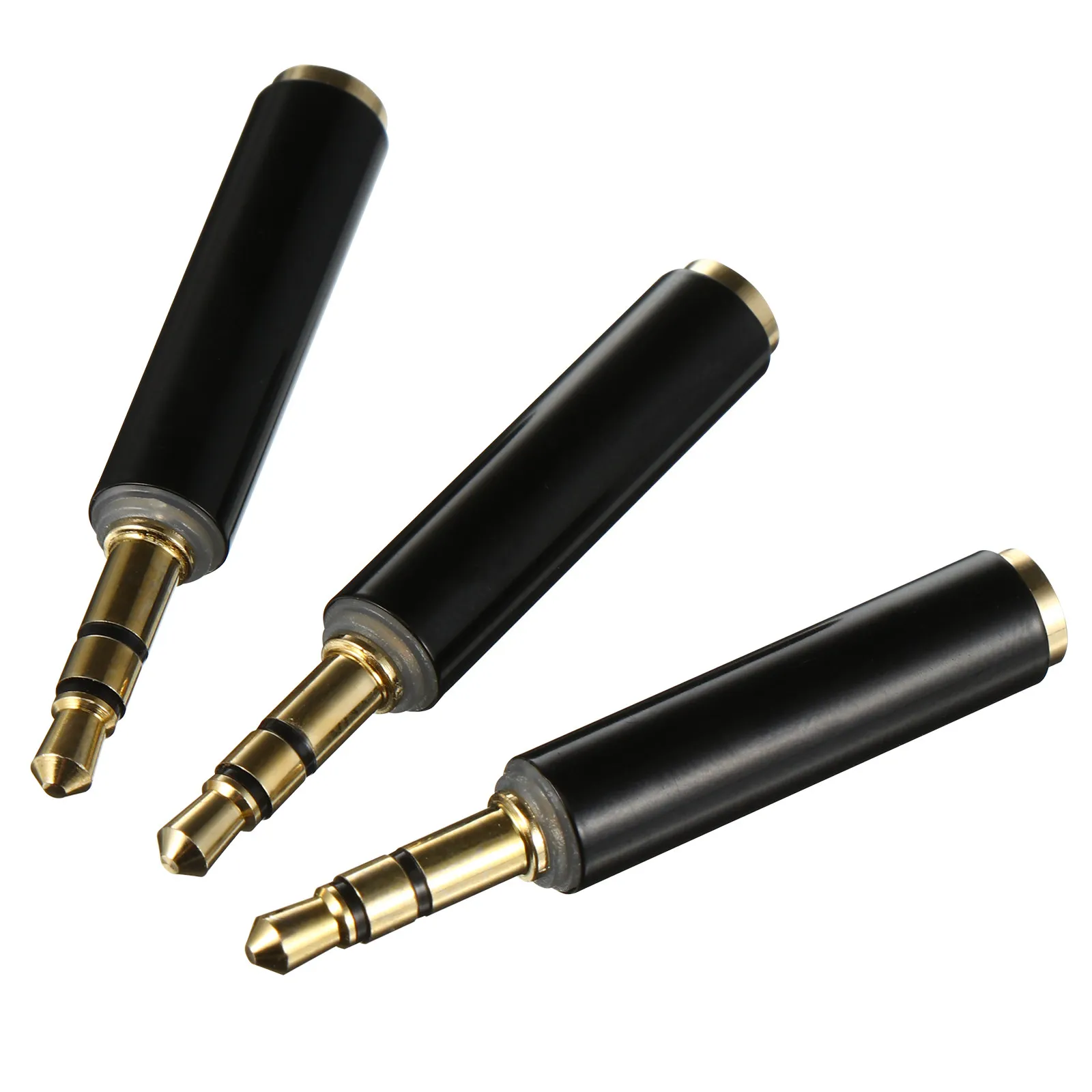 3Pcs 3.5mm to 3.5mm Stereo Audio Jack Adapter Pure Copper Construction Gold Plated Contacts Low Signal Loss Headphone Jack