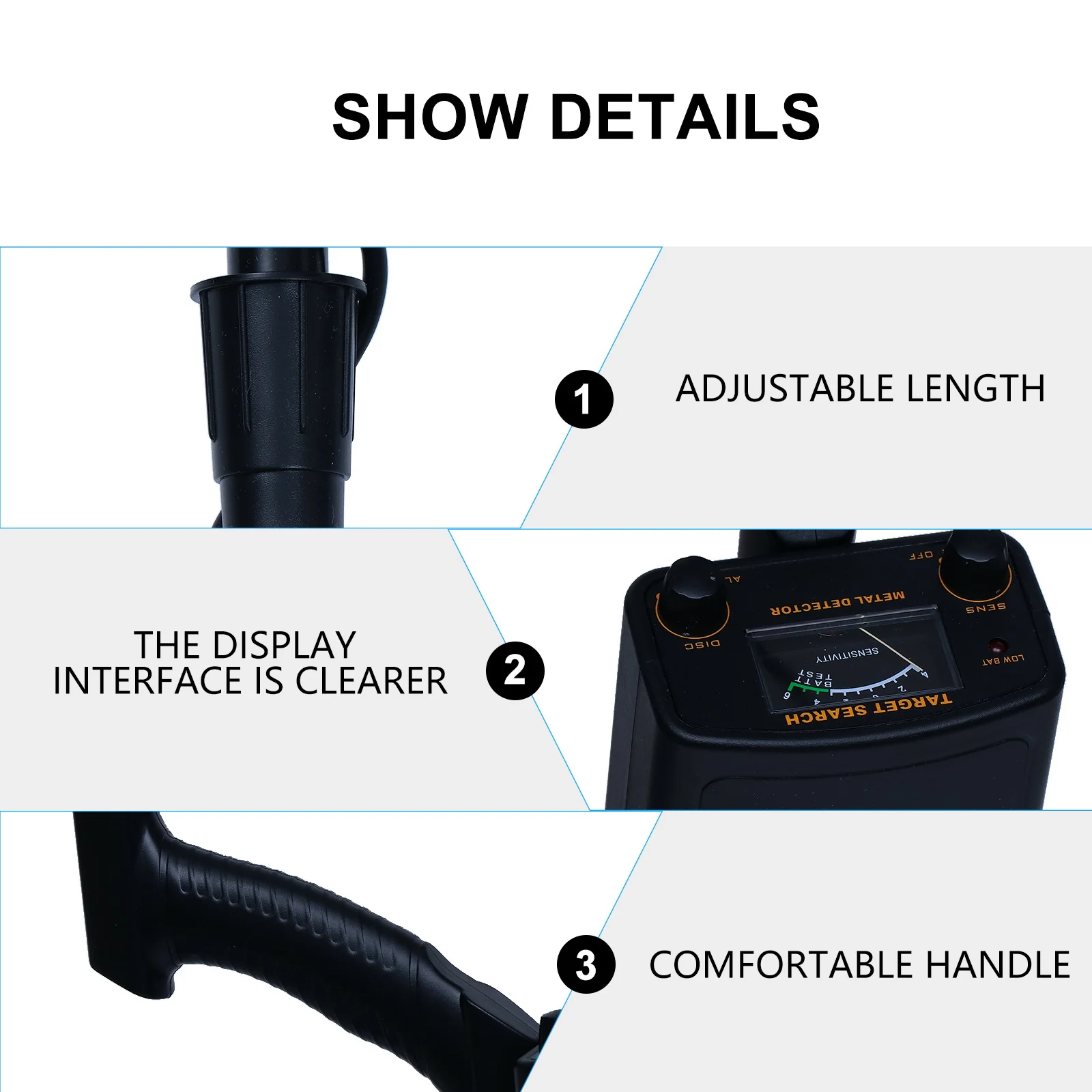 

Advanced Metal Adjustable Length Waterproof Probe Disc Pointer Display Outdoor Gold High Sensitivity